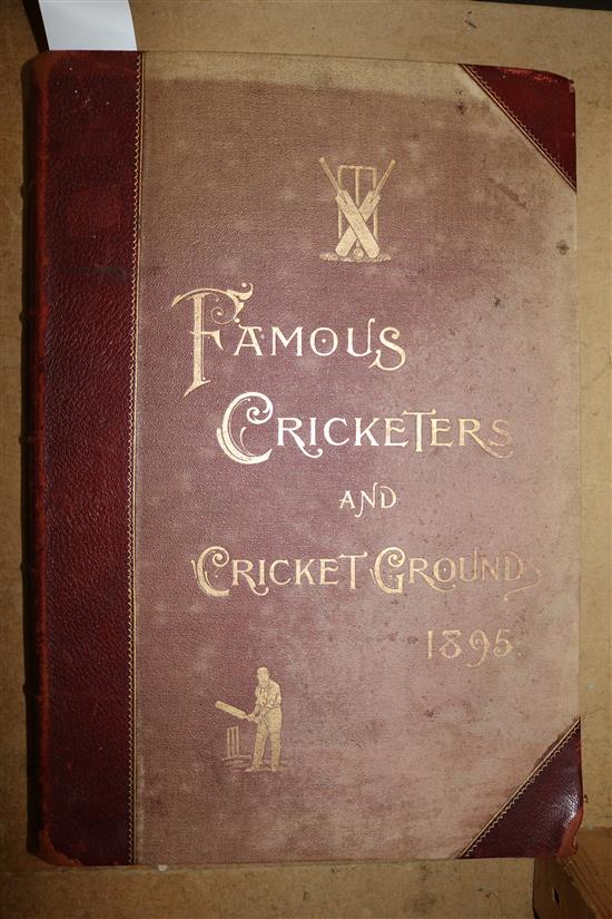 ALCOCK, Famous Cricketers and Cricket Grounds, 1895, gilt-tooled half Morocco